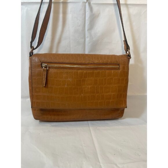 ASHWOOD Croc Embossed Leather East West Small Crossbody Bag Purse - Picture 12 of 14